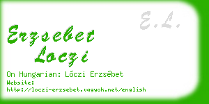 erzsebet loczi business card