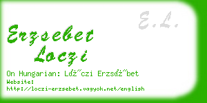 erzsebet loczi business card